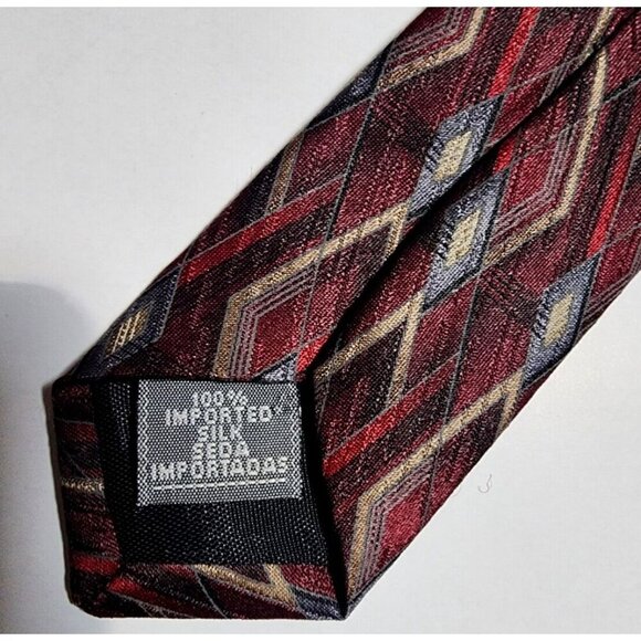 Stafford Neck Tie Silk Geometric Standard Classic - Picture 6 of 9